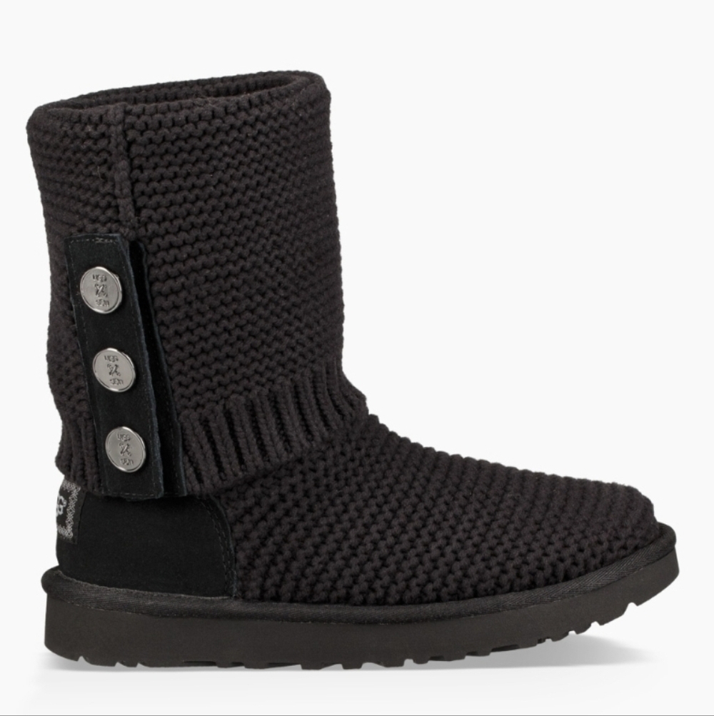 UGG Black Knit Winter Boots